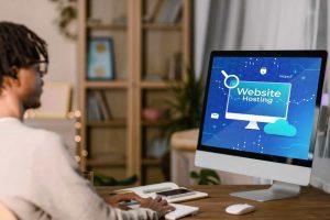 Entrepreneur launching a website using Shopify domains and hosting