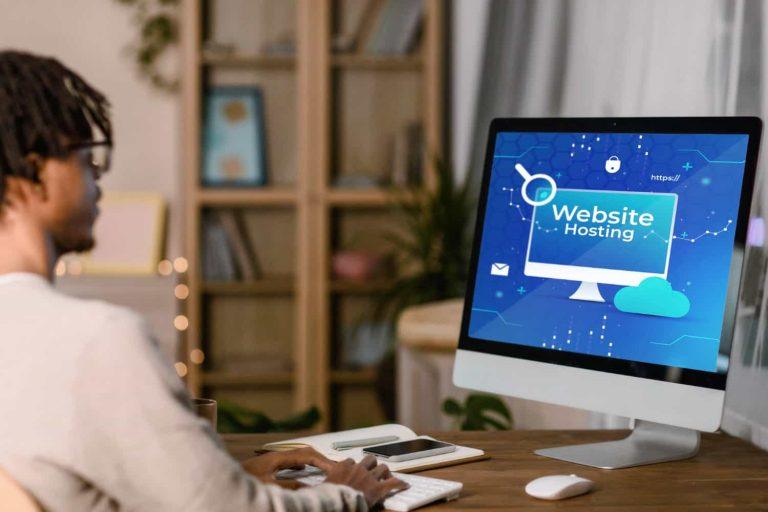 Entrepreneur launching a website using Shopify domains and hosting
